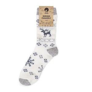 Vlnka Ovčí ponožky Merino jelen šedá - 35-38