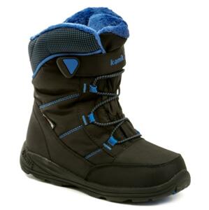 Kamik Stance černo modrá dětská zimní kotníčková obuv - EU 24