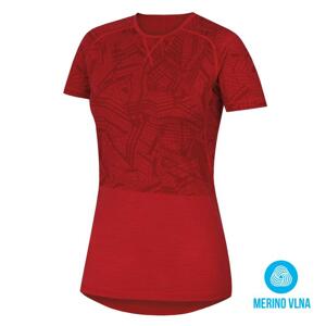Husky Merino termoprádlo Dámské triko s krátkým rukávem červená - XL
