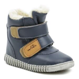 Pegres 1706 modrá dětská zimní barefoot obuv - EU 20
