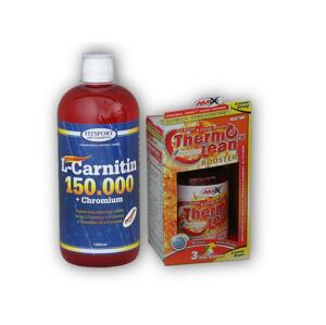 Fitsport L-Carnitin 150000+ Chrom.1l + Thermo Lean 90cps - Pomeranč
