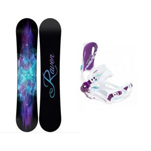 Raven Aura dámský snowboard + Raven FT 270 white/violet vázání - 140 cm + M (EU 39-42)