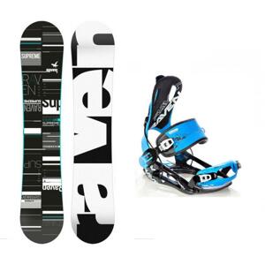 Raven Supreme black/mint dámský snowboard + Raven Fastec FT 270 blue vázání - 139 cm + L (EU 42-44)