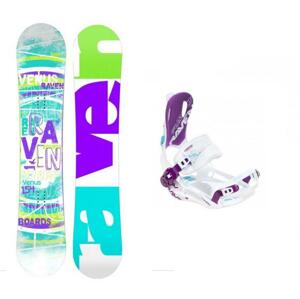 Raven Venus dámský snowboard + Raven Fastec FT 270 white/violet vázání - 138 cm + M (EU 39-42)