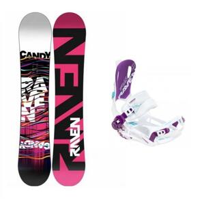 Raven Candy dámský snowboard + Raven Fastec FT 270 white/violet vázání - 138 cm + M (EU 39-42)