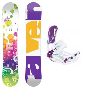 Raven Lucy CAP dívčí snowboard + Raven Fastec FT 270 white/violet vázání - 138 cm + M (EU 39-42)