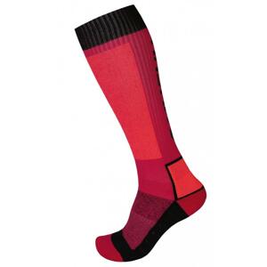 Husky Ponožky Snow Wool růžová/černá - M (36-40)
