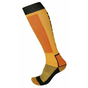 Husky Ponožky Snow Wool žlutá/černá - XL (45-48)