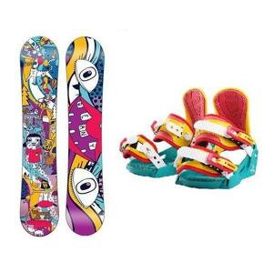 Beany Bark dětský snowboard + Beany Junior vázání - 120 cm + S - EU 32-37 (200-235mm)