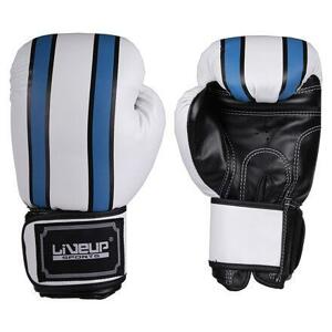 LiveUp Boxing gloves zápasové boxovací rukavice bílá-modrá - 12 oz