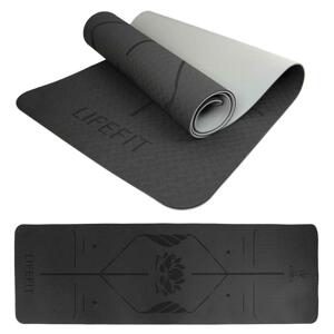 Lifefit Podložka Yoga MAT Lotos Duo 183x58x0,6cm černá