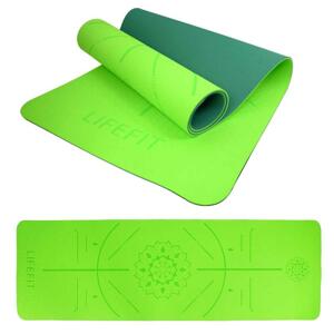 Lifefit Podložka Yoga MAT Relax Duo 183x58x0,6cm zelená