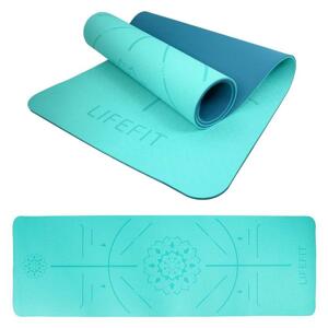 Lifefit Podložka Yoga MAT Relax Duo 183x58x0,6cm tyrkysová