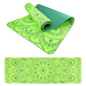 Lifefit Podložka Yoga MAT Mandala Duo 183x58x0,6cm zelená
