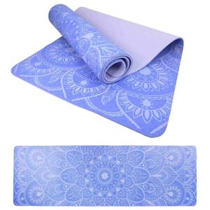 Lifefit Podložka Yoga MAT Mandala Duo 183x58x0,6cm modrá