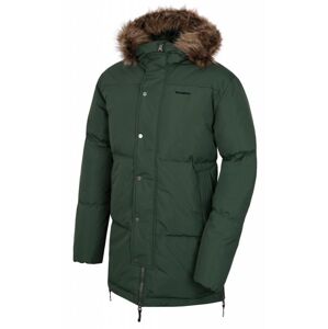 Husky Pánský péřový kabát Downbag M tm. khaki - XL