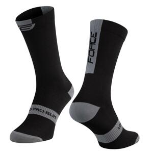 Force Ponožky LONG PRO SLIM černo-šedé - černo-šedé S-M/36-41