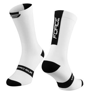 Force Ponožky LONG PRO SLIM bílo-černé - bílo-černé L-XL/42-46