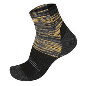 Husky Ponožky Hiking černá/žlutá - M (36-40)