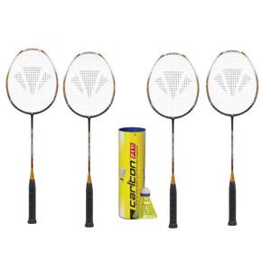 Carlton AEROSONIC 300 badmintonová raketa (výhodný set 4ks) + Carlton F1 Ti Yellow (střední/modrý)