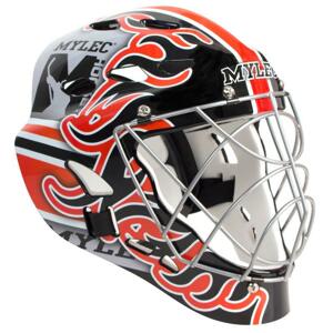 Mylec Hokejbalová maska MK3 Ultra Pro II - bílá-červená, Senior