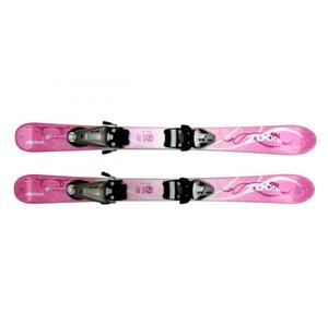 Alpina Zoom růžové 90 cm dětské lyževázání (VÝPRODEJ)