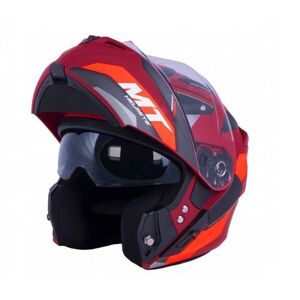 MT Helmets Vyklápěcí přilba na motorku Storm ST-ONE červeno-černá POUZE S: 55-56 cm (VÝPRODEJ)