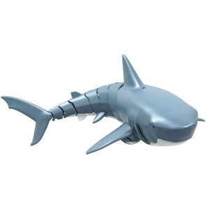 AMEWI Trade e.K. SHARKY, dálkově ovládaný žralok modrý, 4 kanály, dvě lodní turbíny, 2,4Ghz, RTR