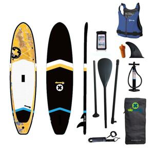 EG Java 106 paddleboard set + obal na mobil a plovací vesta - Žluto/černá