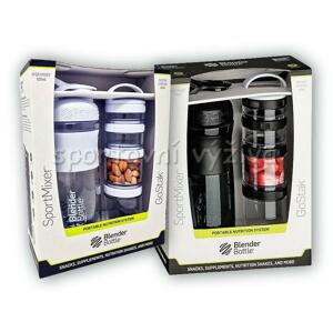 Blender Bottle Sport Mixer 820ml + Go Stack - Bílý