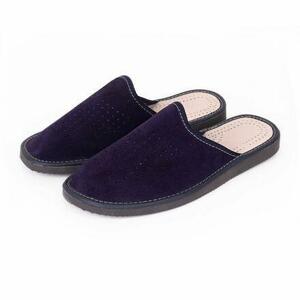 Vlnka Pánské letní kožené pantofle modrá obuv dospělé - EU 45