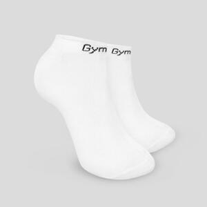 GymBeam Ponožky Ankle Socks 3Pack White - XL/XXL - bílá