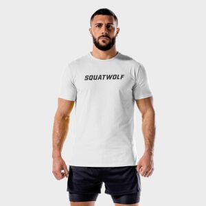 SQUATWOLF Tričko Iconic Muscle White - M - bílá