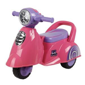BABY MIX Dětské odrážedlo motorka se zvukem Scooter růžové - Růžová