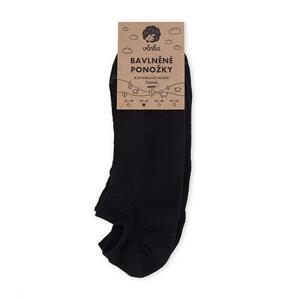 Vlnka Bavlněné ponožky kotníkové nízké 2 páry - černá - 35-38