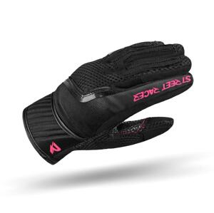 Street Racer Dámské rukavice na motorku Stunt černo-růžové - L