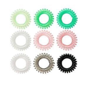 BeastPink Set spirálových gumiček do vlasů mix - zelená