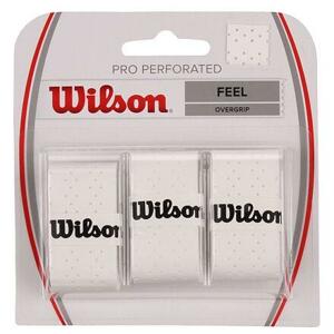 Wilson Pro Overgrip Perforated omotávka tl. 0,6 mm bílá - 3 ks