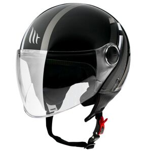 MT Helmets Street Scope D2 černo-šedá lesklá - S - obvod hlavy 55-56 cm