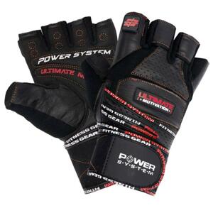Power System Fitness rukavice ULTIMATE MOTIVATION - S - černo, červená