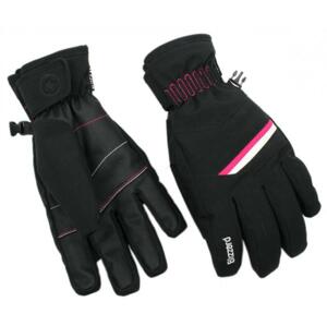 Blizzard Viva Plose black/white/pink lyžařské rukavice - Velikost 7