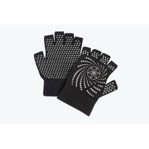 GAIAM Rukavice na jógu Grippy Yoga Gloves Black - černá