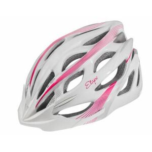 Etape Vesper cyklistická helma bílá-růžová - S/M (55-58 cm)