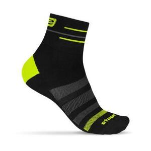 Etape SOX sportovní ponožky černá-žlutá fluo - XL