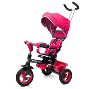 BABY MIX Dětská tříkolka 5v1 RIDER 360° růžová - Růžová