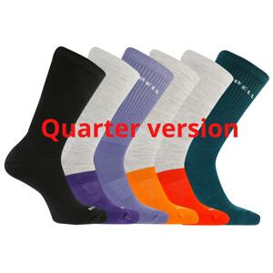 Merrell Ponožky Mea33695q6b2 Asst Recycled Cushion Quarter (6 Packs) Assorted - S/M EU 35-39