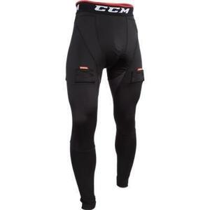 CCM Kalhoty se suspenzorem Compression Pant Jock SR - Senior, L, černá