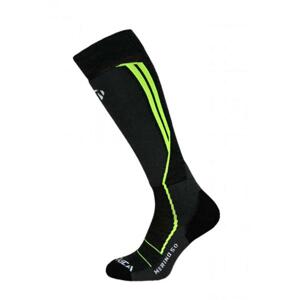 Tecnica Merino 50 ski socks black/neon yellow lyžařské ponožky - Velikost 39-42