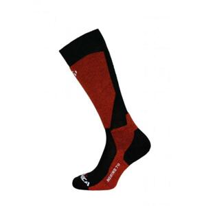 Tecnica Merino 70 ski socks black/red lyžařské ponožky - Velikost 35-38
