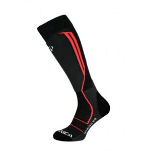 Tecnica Merino 50 ski socks black/neon pink lyžařské ponožky - Velikost 35-38